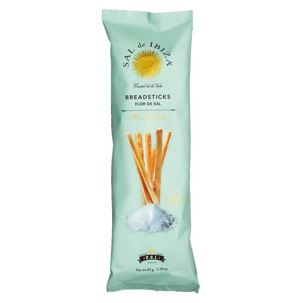Grissini handgerollt mit Flor de sal von Sal de Ibiza, 65 g