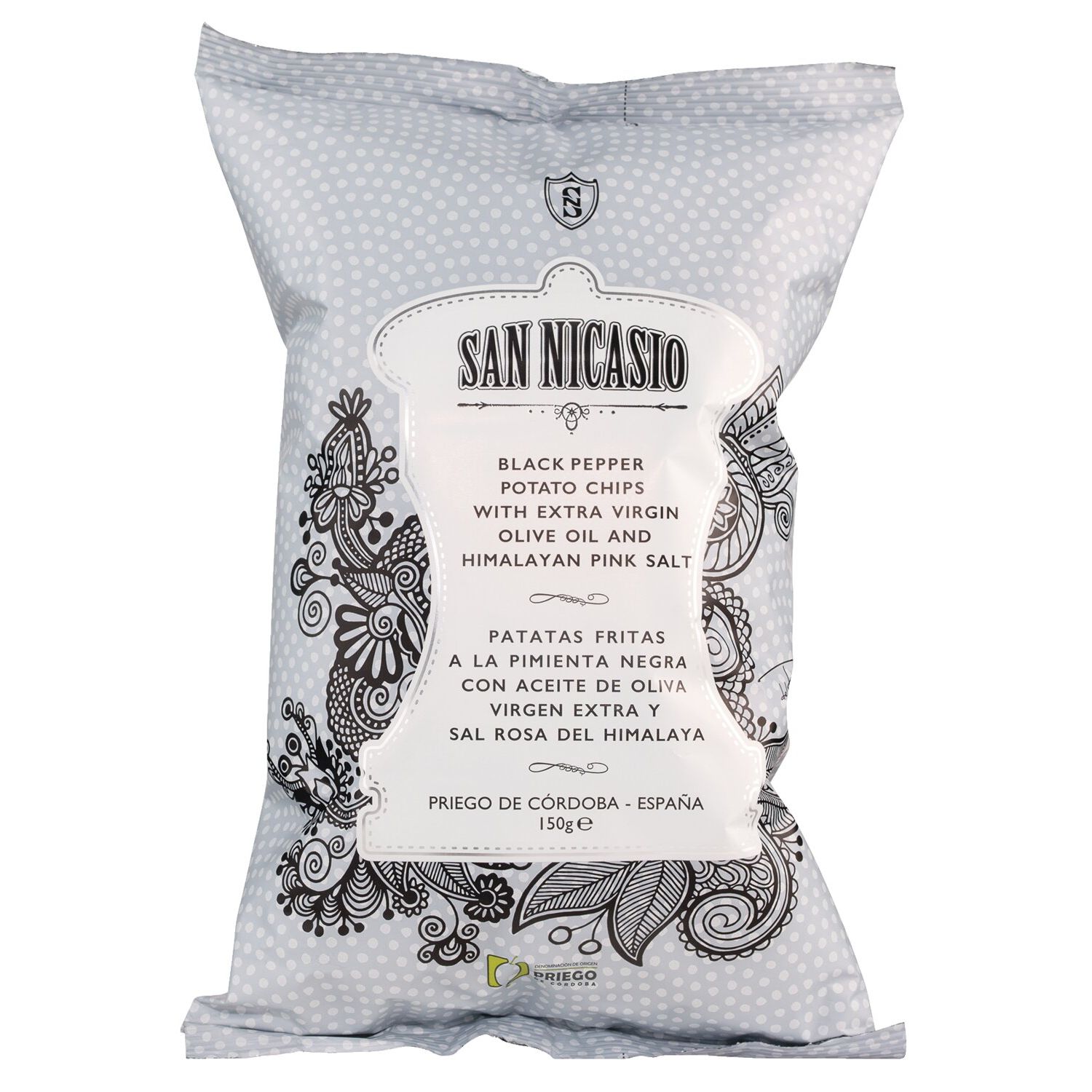 Kartoffelchips mit schwarzem Pfeffer von San Nicasio, 150 g