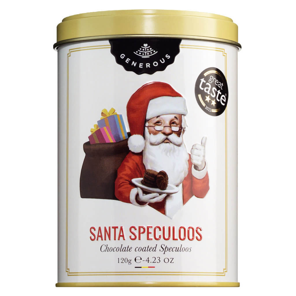 Generous Santa Speculoos - Spekulatiusgebäck mit Schokolade, glutenfrei Bio, 120 g