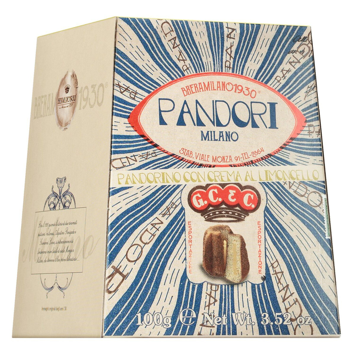Pandorino Limoncello - kleiner Pandoro mit Limoncellocreme von Breramilano, 100 g