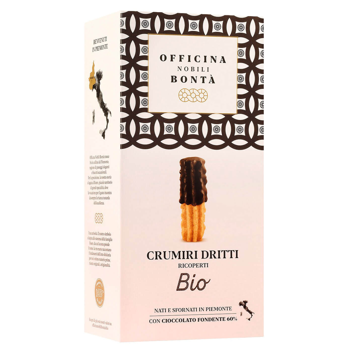 Crumiri dritti Ricoperti Spritzgebäck mit dunkler Schokolade Bio von Officina Nobili Bontà, 170 g