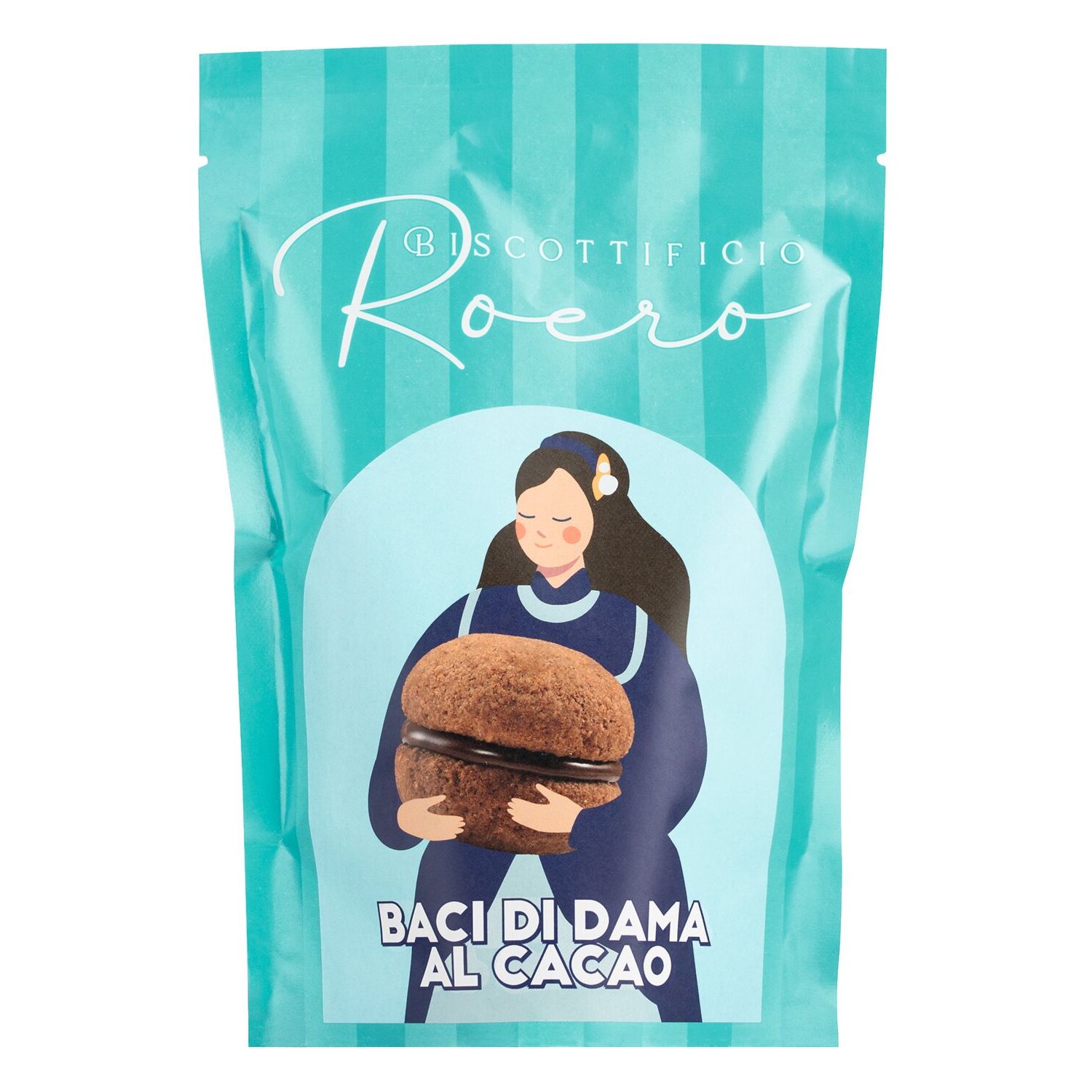 Baci di Dama Doppelkeks mit Kakao & Schokoladenfüllung von Biscottificio Roero, 180 g