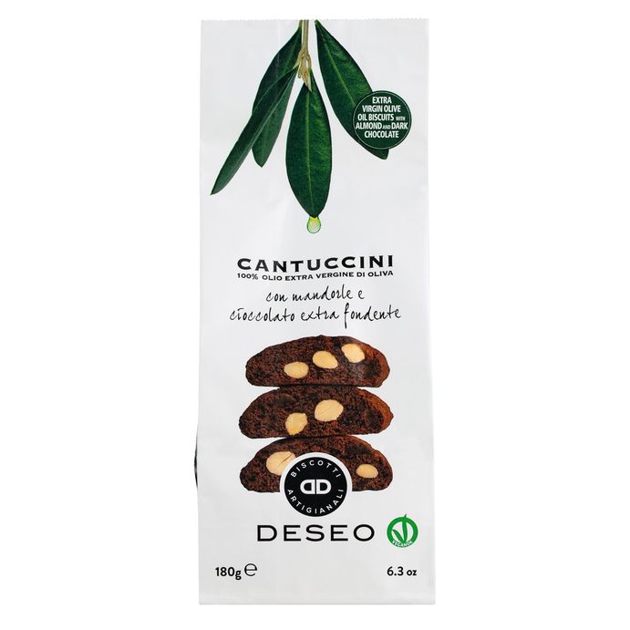 Cantuccini mit Zartbitterschokolade von Deseo, 180 g