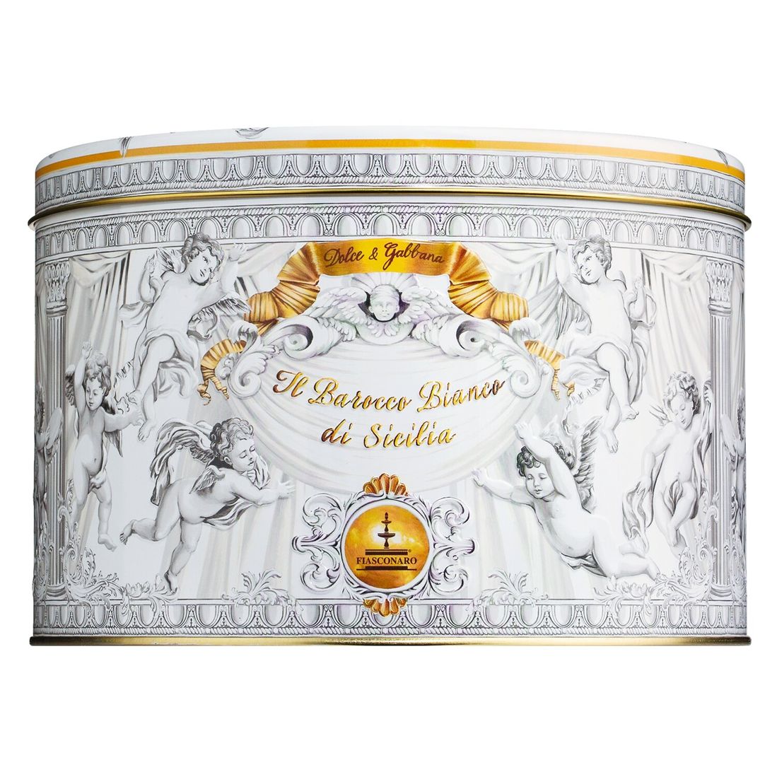 Panettone mit Salzkaramell und weißer Schokolade in D&G Dose von Fiasconaro, 1000 g