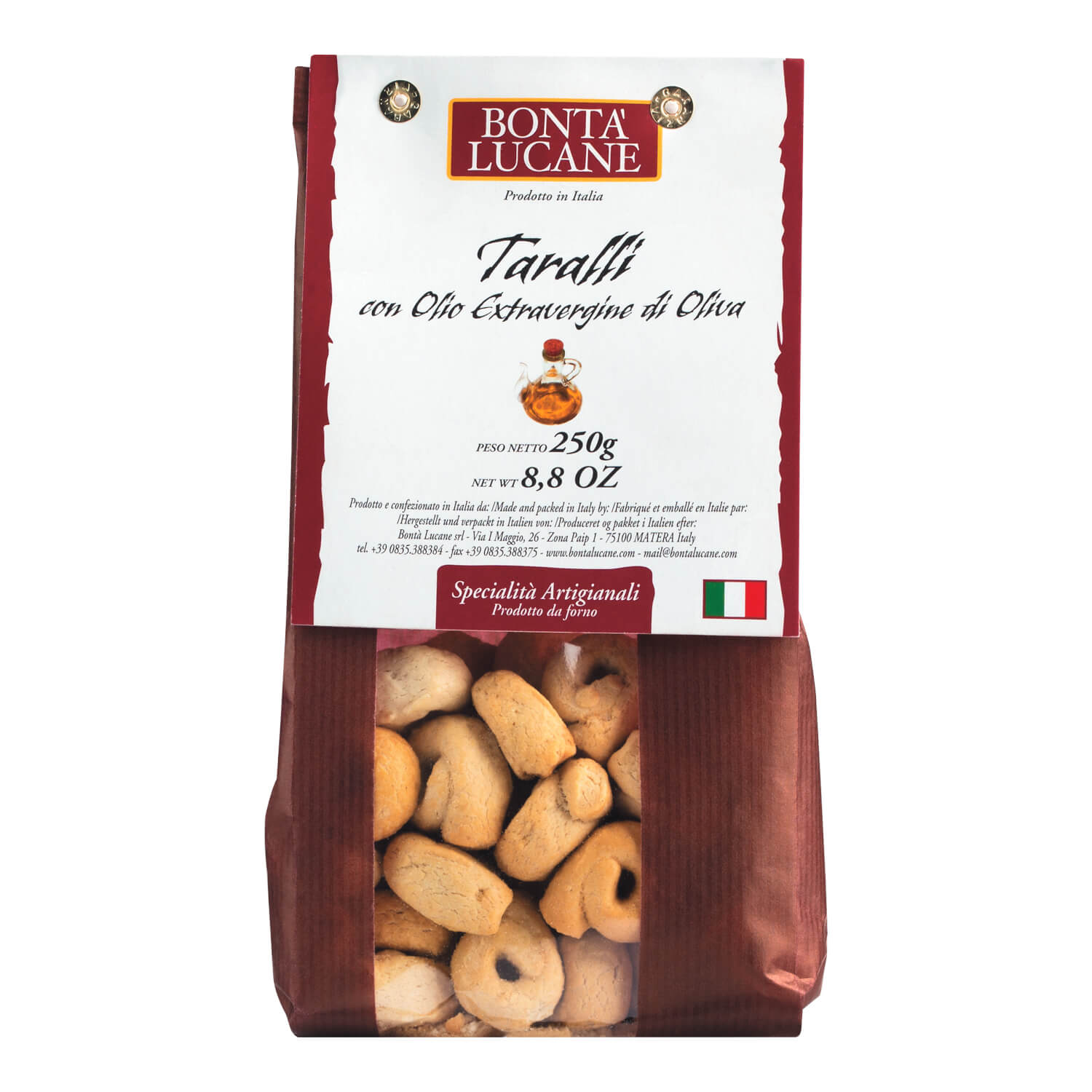 Taralli mit Olivenöl von Lucane, 250 g