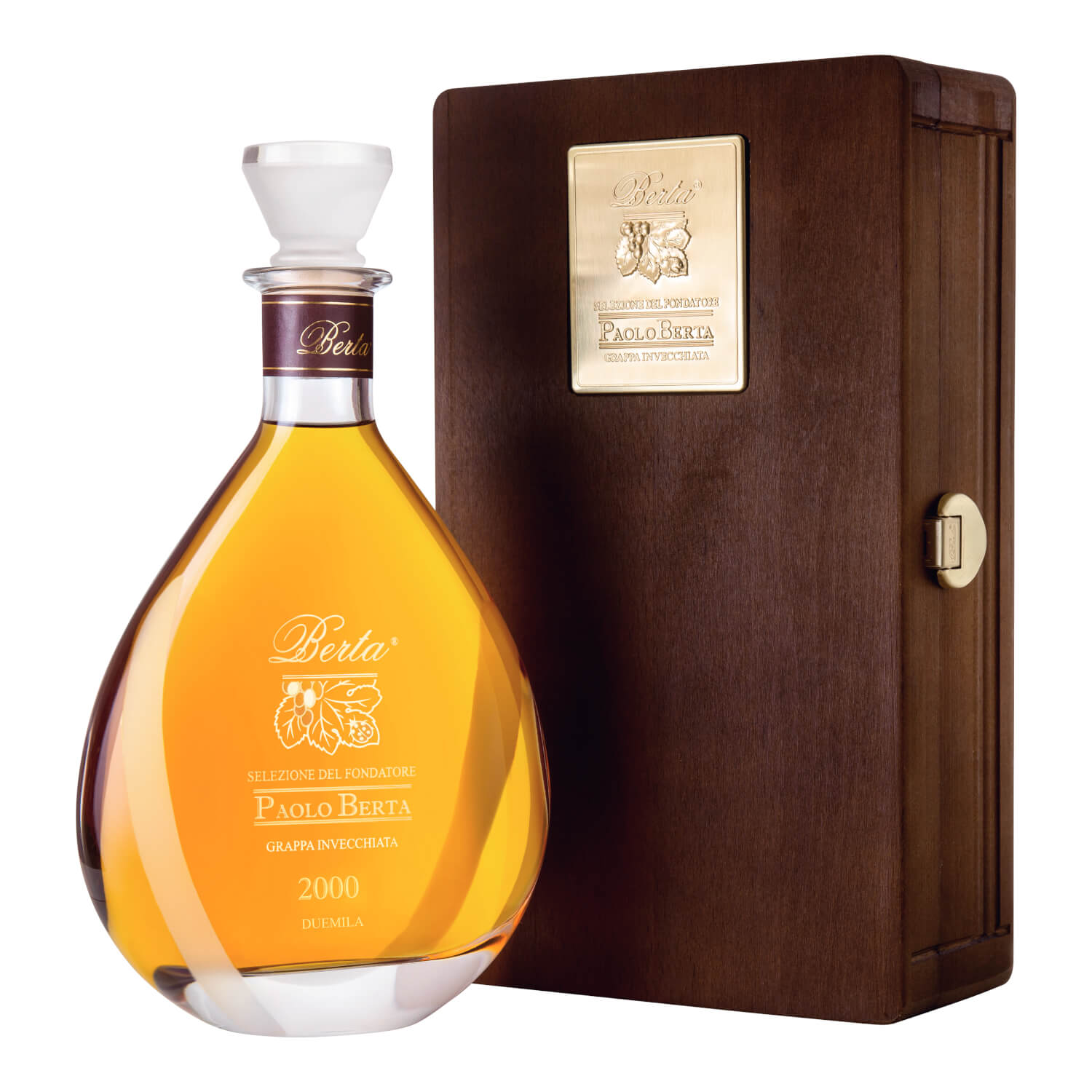 Grappa Berta Paolo - streng limitierter Grappa in Holzkiste, 0,7 l