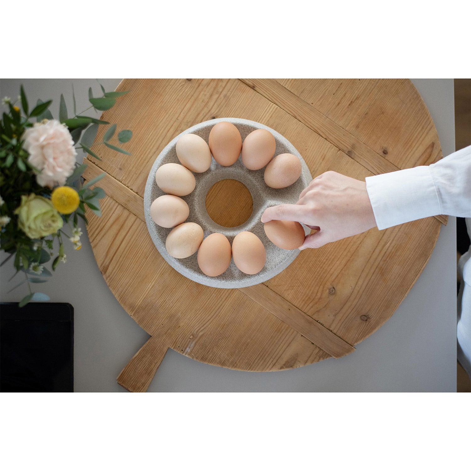 rohe eier aufbewahren Rock&Roll® zur Eierlagerung aus Granicium®-Rutil