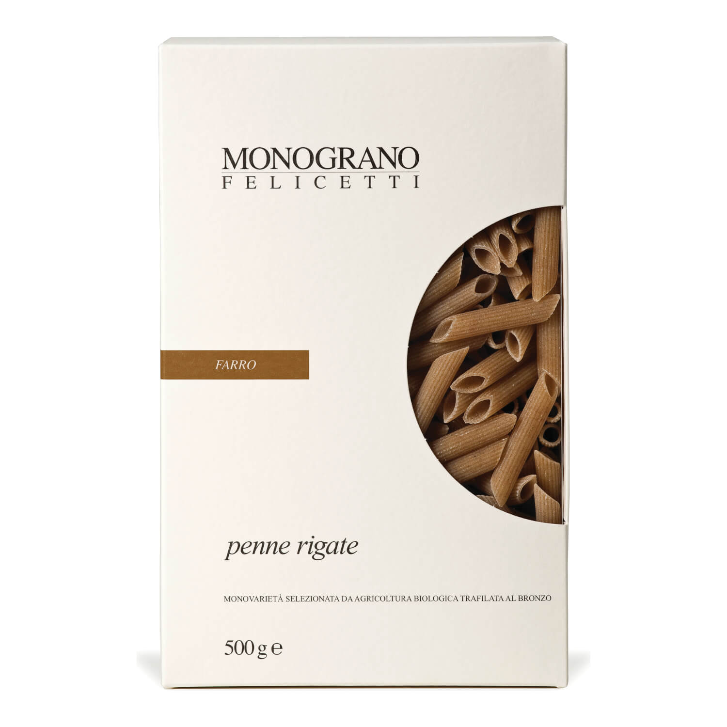 Felicetti Penne Rigate di Farro aus Emmer Bio Triticum Dicoccum, 500 g