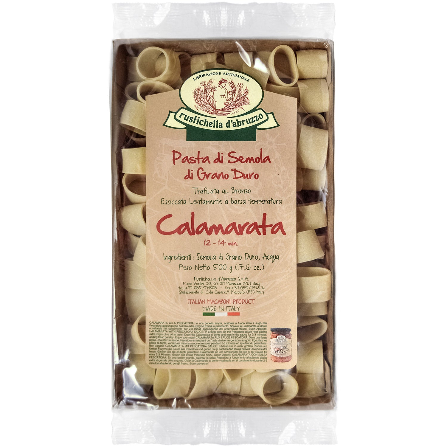 Calamarata Hartweizennudeln von Rustichella, 500 g