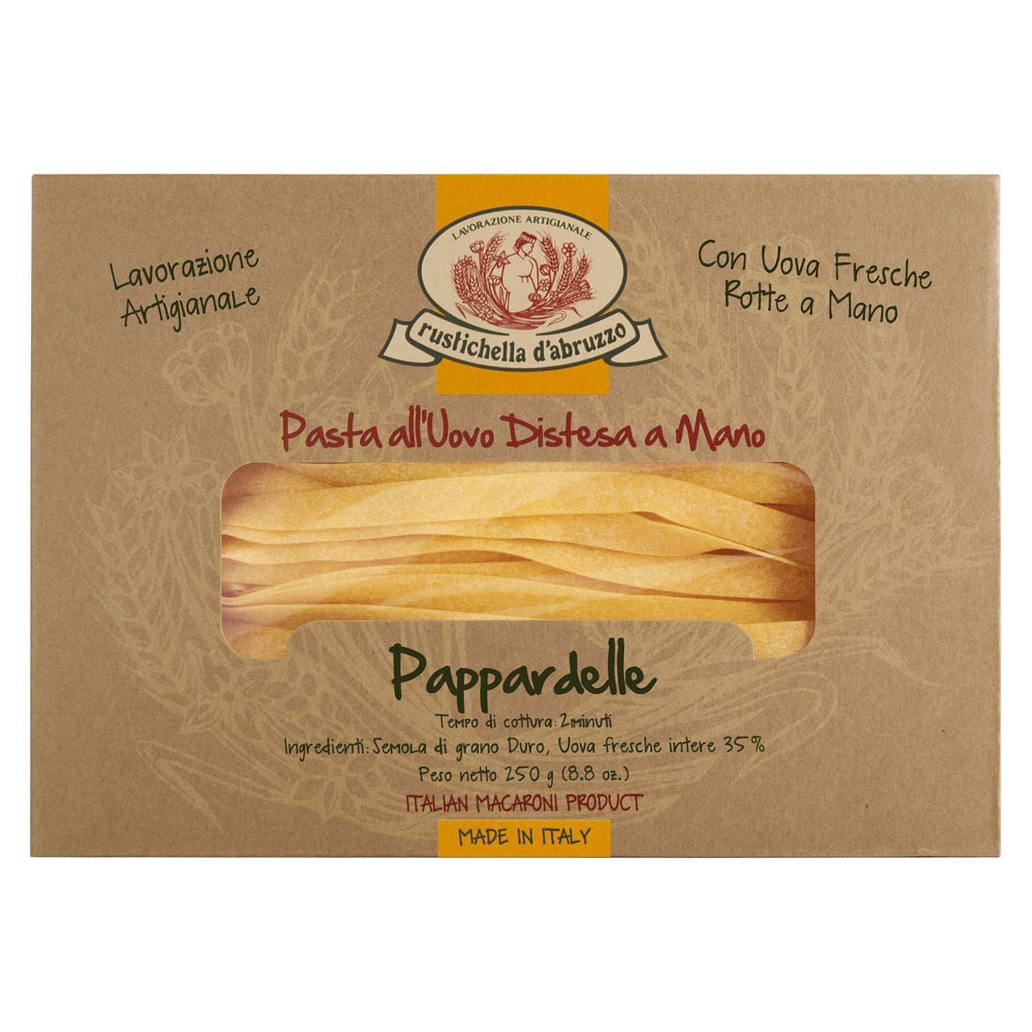 Pappardelle alluovo handgemachte Eiernudeln von Rustichella, 250 g