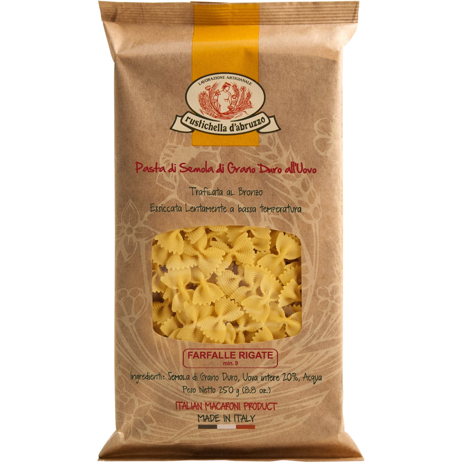 Farfalle Rigate all uovo Eiernudeln von Rustichella, 250 g