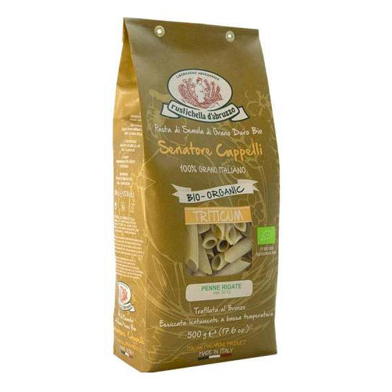Bio Penne Rigate Cappelli Hartweizennudeln Triticum von Rustichella, 500 g