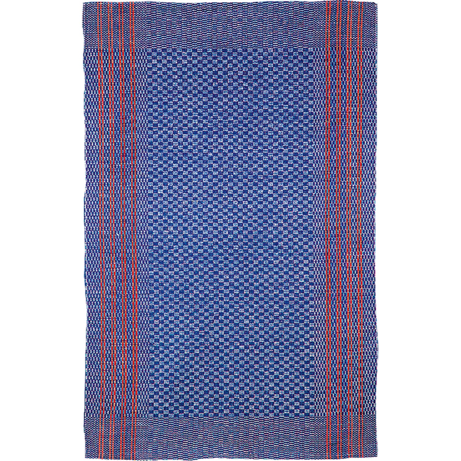 Kracht Grubentuch blau kariert 50/100 cm, Halbleinen