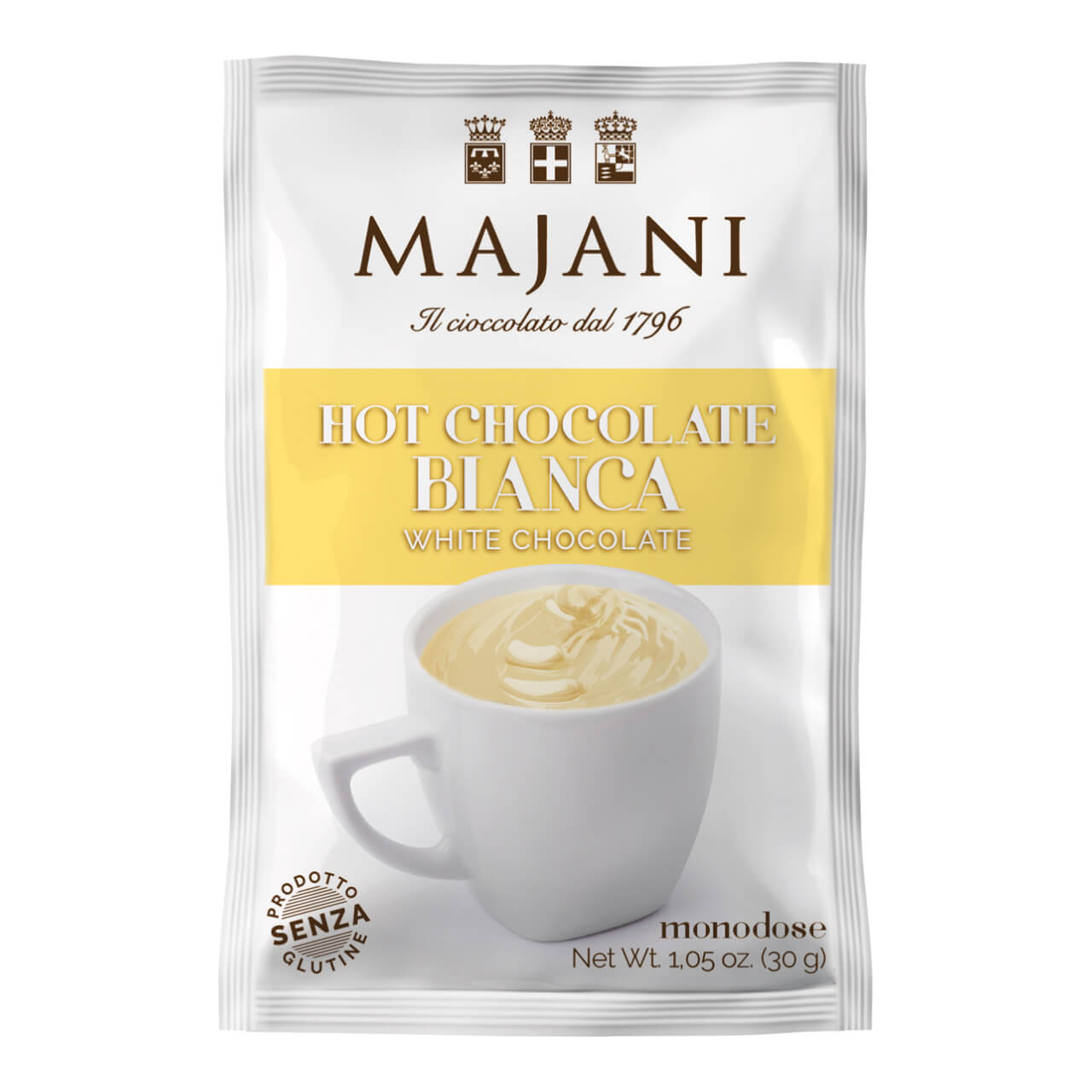 Majani Trinkschokolade weiße Schokolade, 30 g