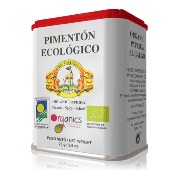 Paprika scharf - Pimentón Ecólogico El Galgo spicy Bio von Caballo de Oros, 75 g