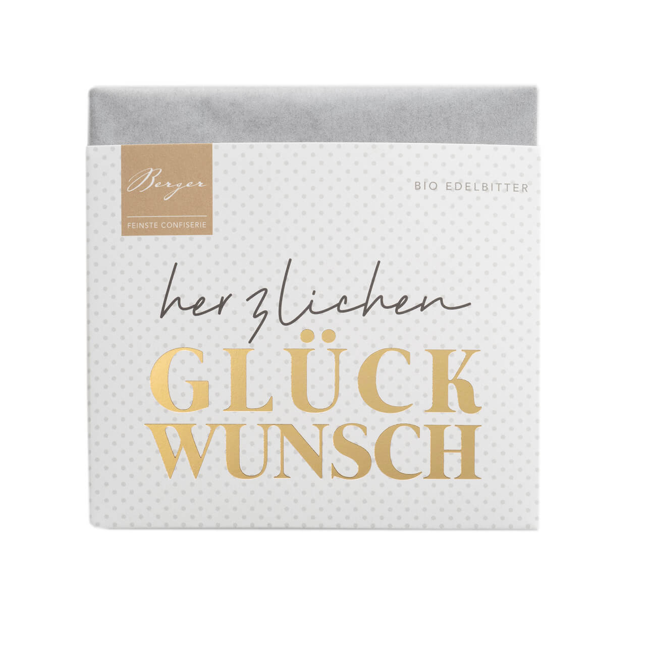 Berger Edelbitterschokolade Bio Herzlichen Glückwunsch, 70 g