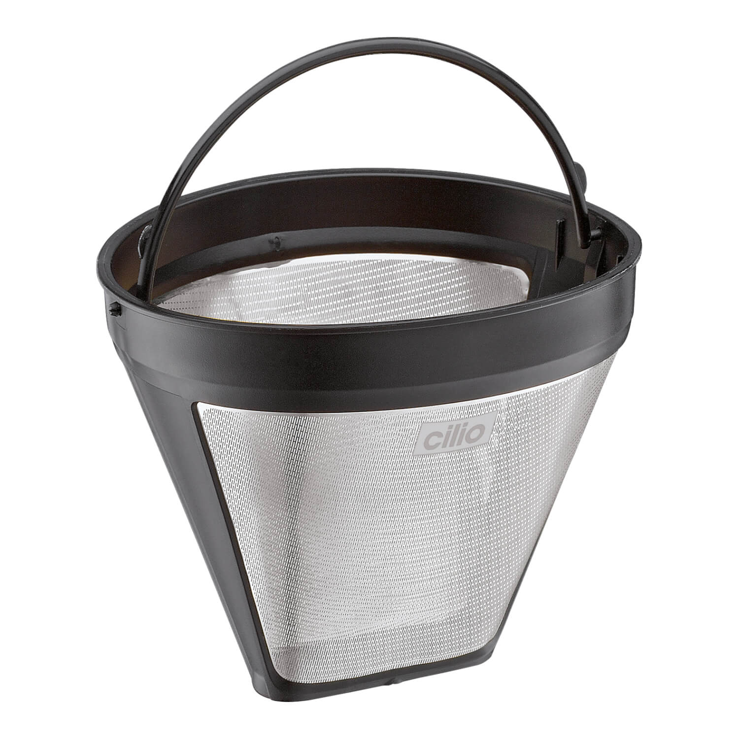 Cilio Dauerfilter für Kaffee Edelstahl für 8 - 10 Tassen, Gr. 4