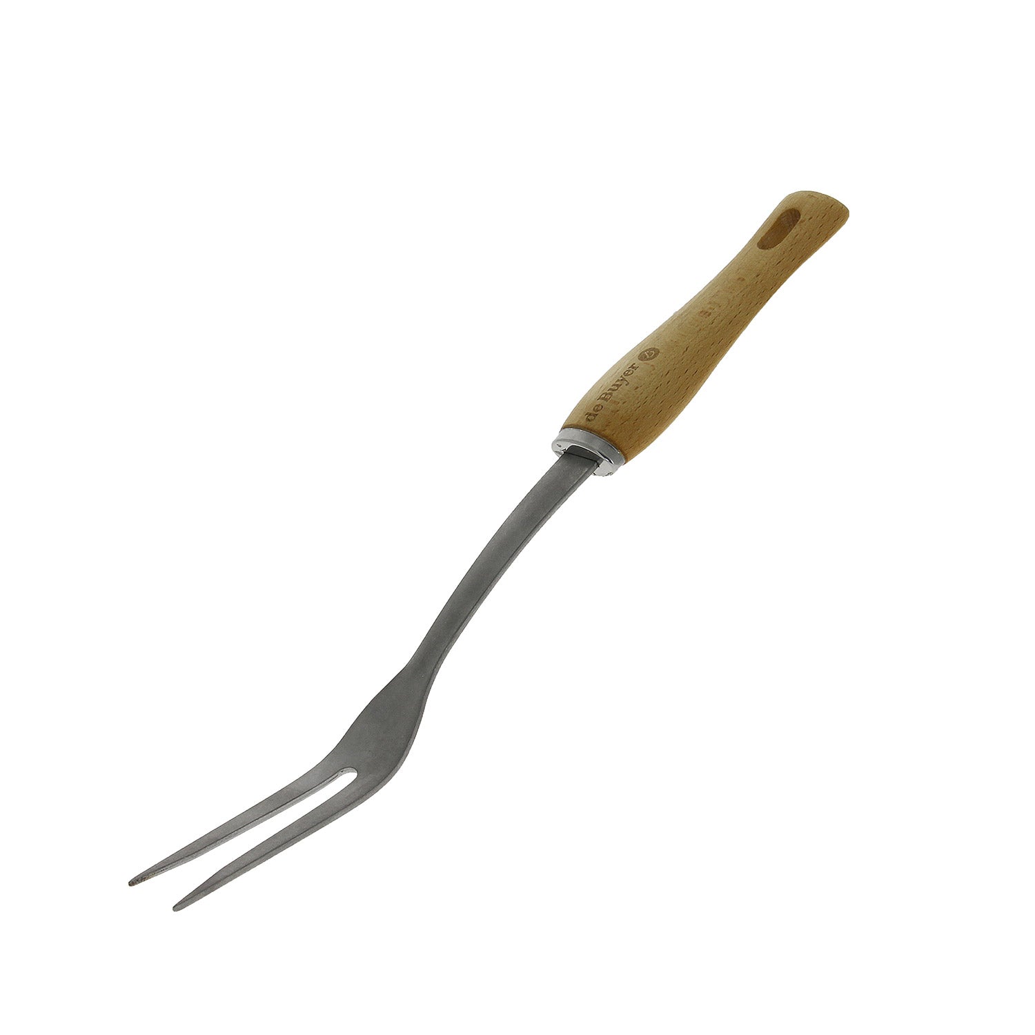 De Buyer Fleischgabel B Bois aus Edelstahl & Holz, 32 cm