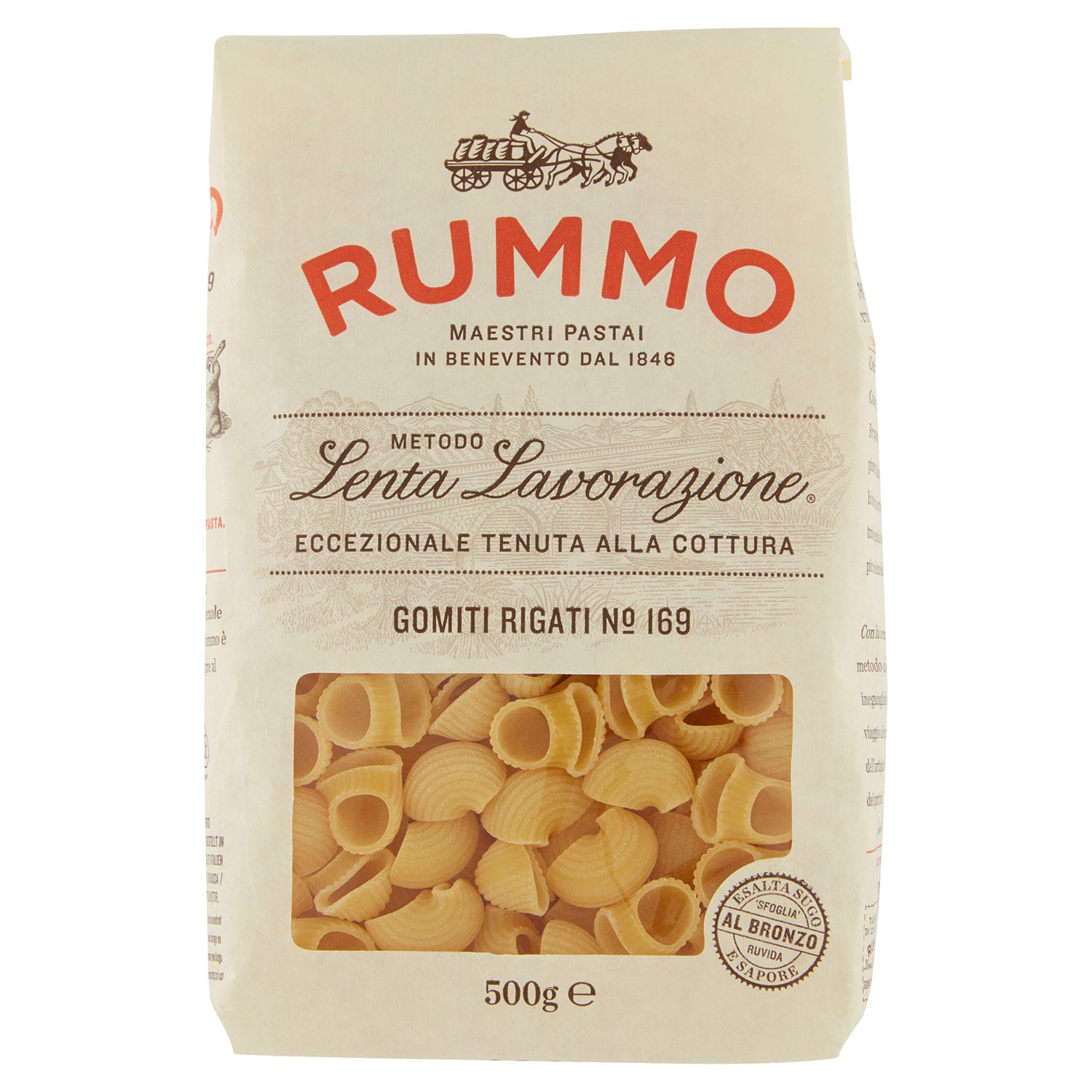 Rummo Gomiti Rigati N° 169 Hartweizennudeln, 500 g