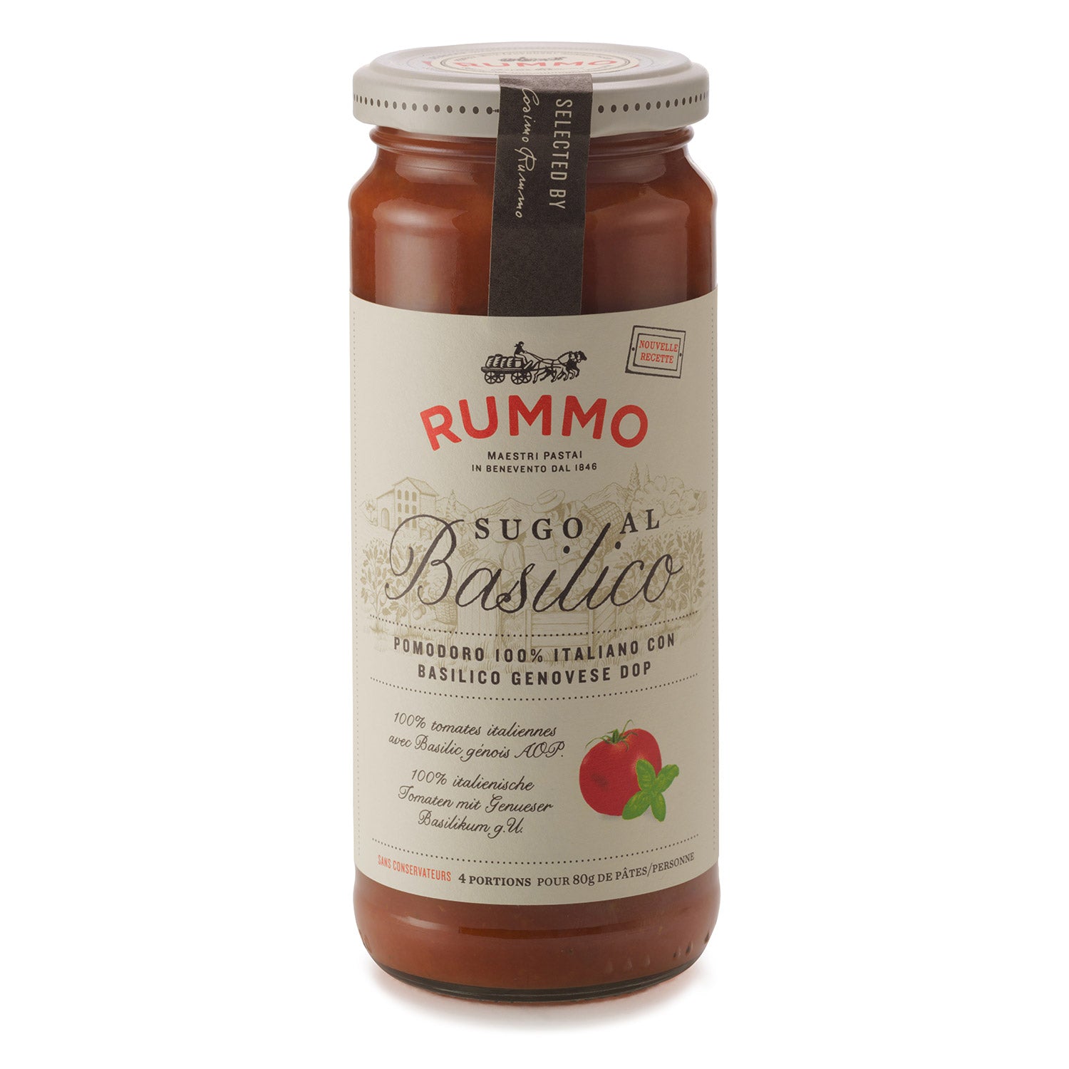 Rummo Sugo al Basilico - Tomatensauce mit Basilikum, 340 g
