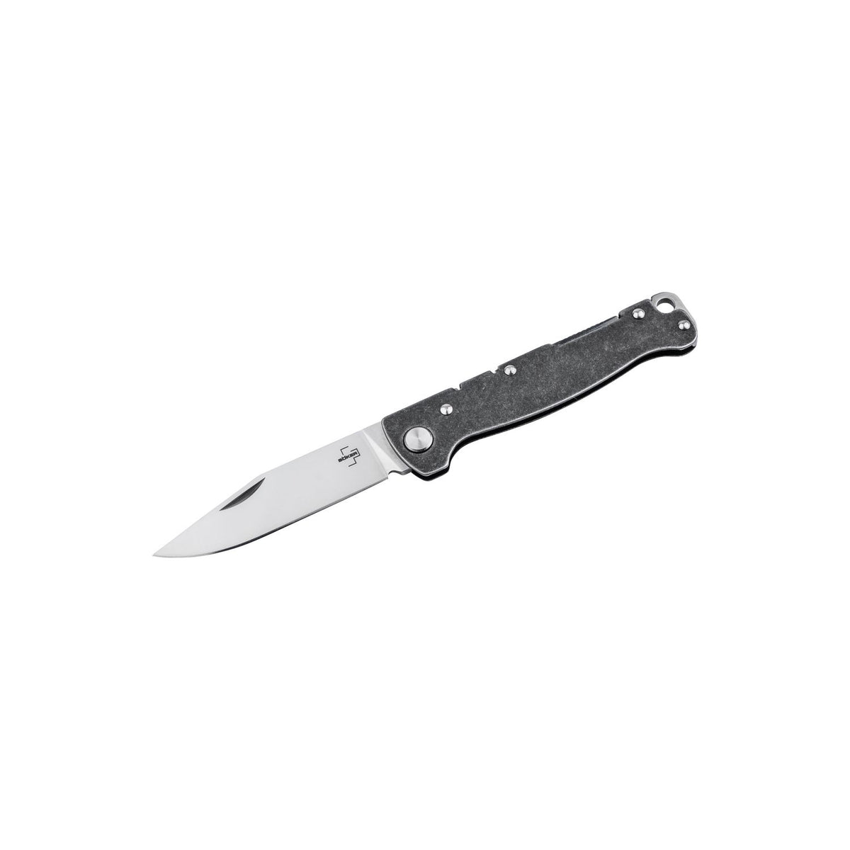 Böker Plus Atlas Backlock Clippoint – Kompaktes Taschenmesser mit D2-Klinge