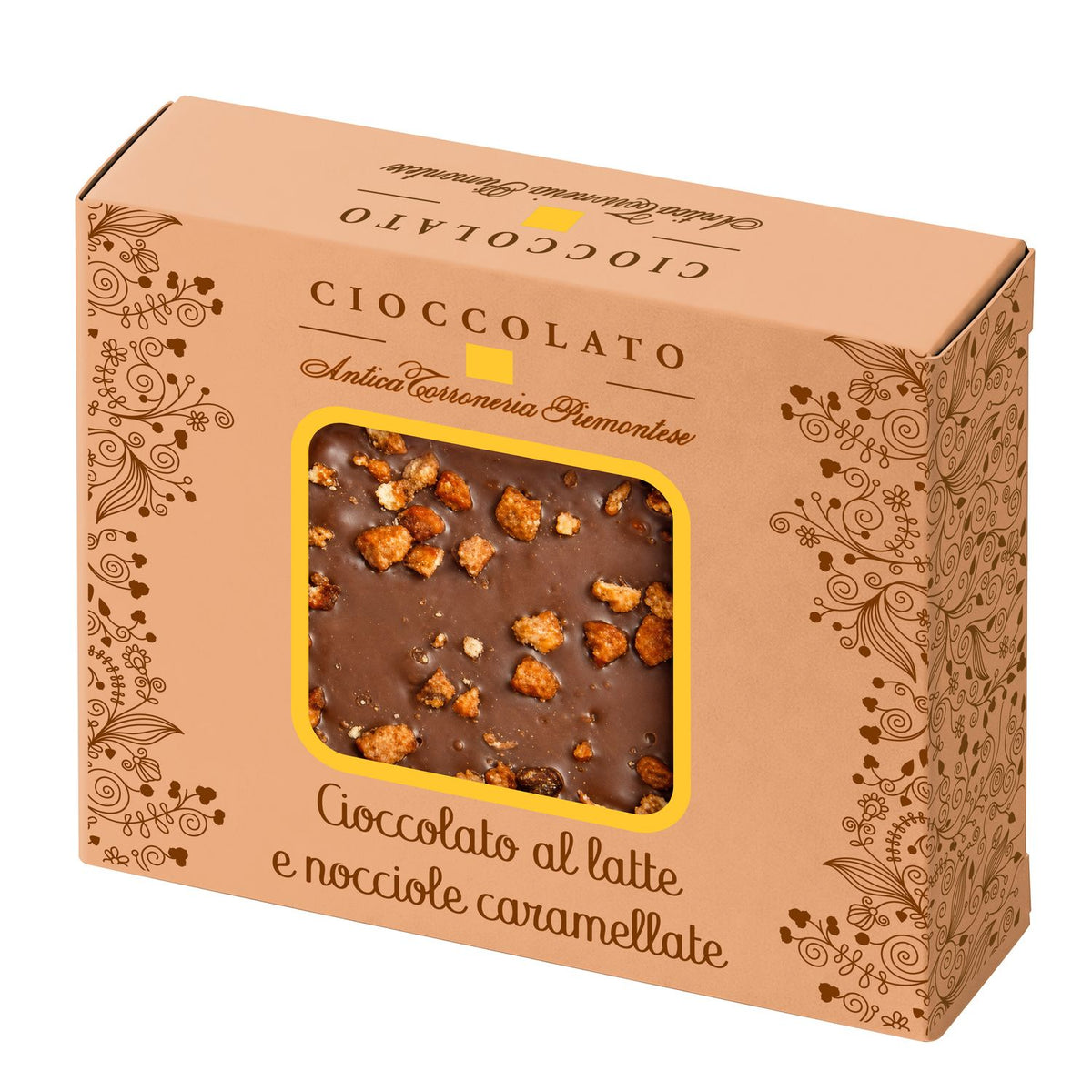 Cioccolato al latte e nocciole caramellate - kleine Vollmilch Schokoladentafel mit karamellisierten Haselnüssen von Antica Torroneria Piemontese, 40 g