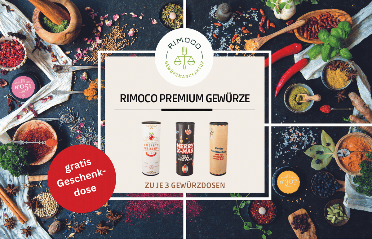 Rimoco Gewürze Gratis Geschenkdosen Aktion