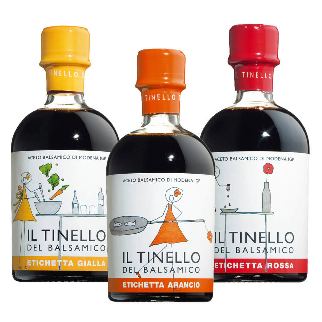 3er Il Tinello Balsamico die Modena IGP Probierpaket von Il Borgo, 3 x 250 ml