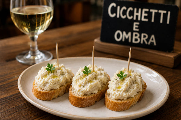 Cicchetti mit Baccalà Mantecato