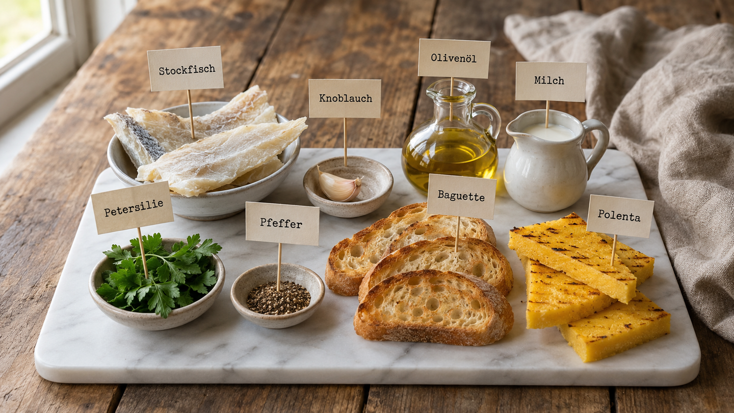 Cicchetti mit Baccalà Mantecato