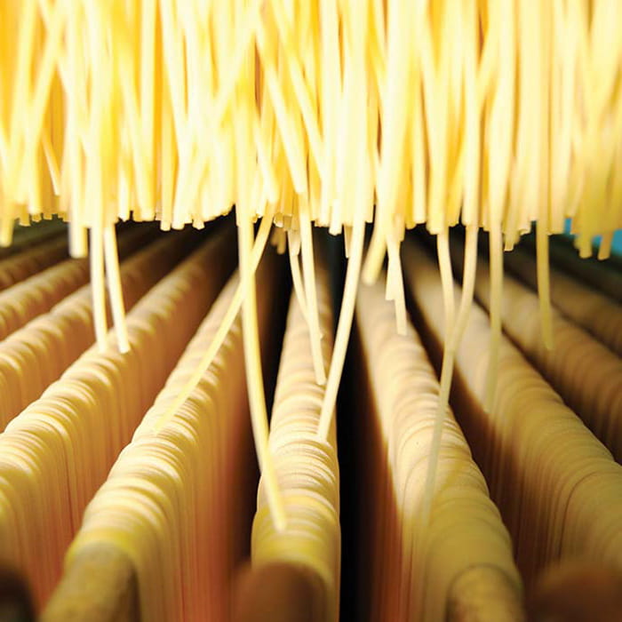 Pasta Trocknung für weiten al Dente Kochpunkt